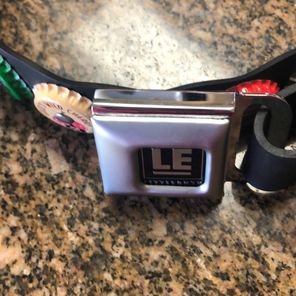 Soda pop seatbelt belt